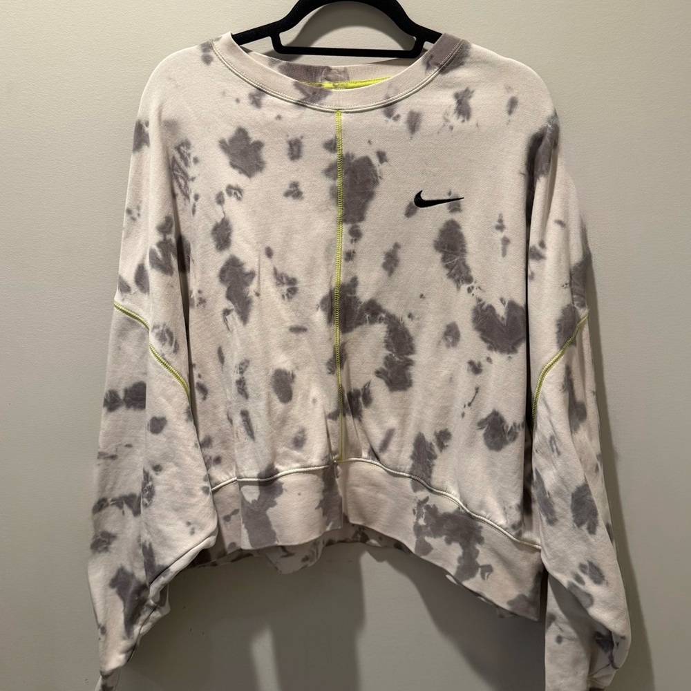Nike Tie Dye Crop Oversized Sweatshirt